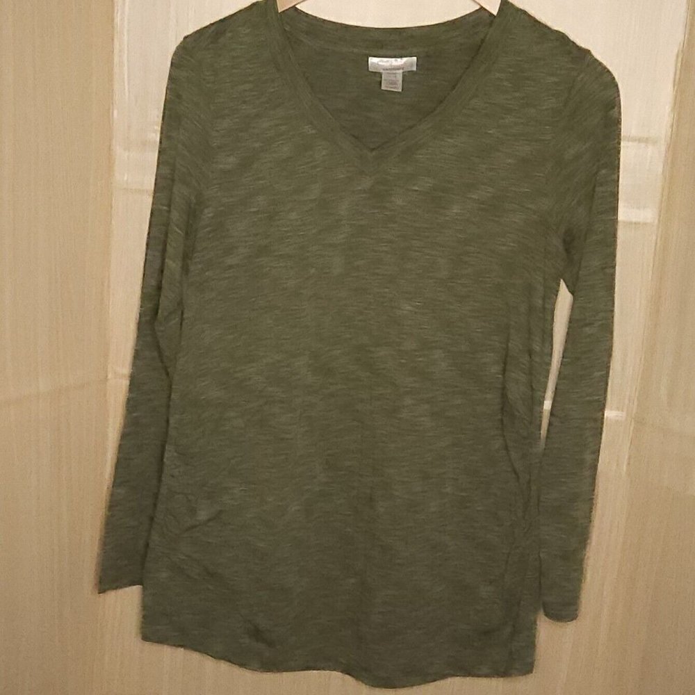 Great Expectations Maternity Green Long Sleeve Tunic Top XL